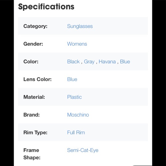 Moschino mos031/s Women’s Sunglasses in Dark Havana NWT - Picture 7 of 10